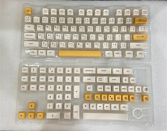  Honey Milk Thai Keycap Set ปุ่มคีย์บอร์ด PBT Dye-subbed 140 คีย์ Mechanical Keyboard /  ภาษาไทย 