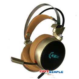Oker X93 Gaming headset 7.1 Surround /vibration (ฺGold)