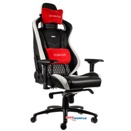 noblechairs EPIC หนัง Real Leather สี Black/White/Red