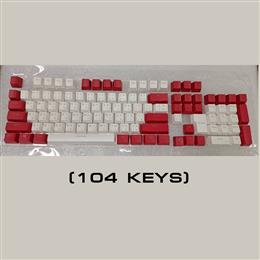 keycap /Doubleshot/ไฟลอด/104 ภาษาไทยปุ่ม /white RED