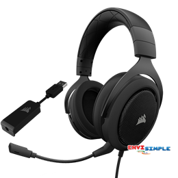 Corsair HS60 Stereo 7.1 Virtual Surround Sound Gaming Headset - Carbon