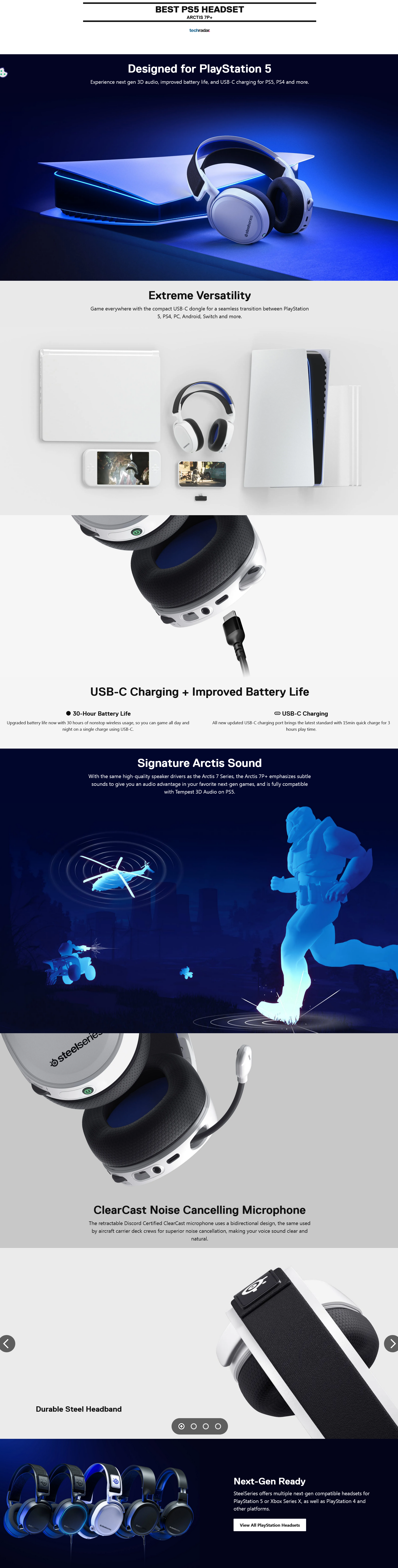 Arctis 7P Wireless Multi-Platform USB-C Gaming Headset for PlayStation SteelSeries W02.png