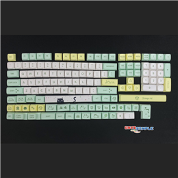 ปุ่มคีย์บอร์ด ลายแมว /PBT  135 คีย์ Mechanical Keyboard / ENG