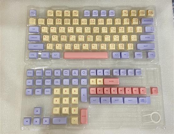 Marshmallow Thai Keycap Set ปุ่มคีย์บอร์ด  PBT Dye-subbed 132 คีย์ Mechanical Keyboard / ภาษาไทย
