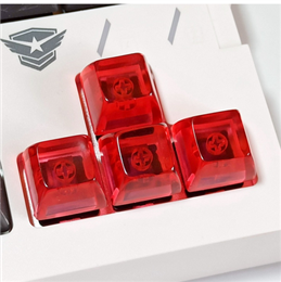 Set Keycap / เรซิ่น แบบใส สีแดง / 4 อัน