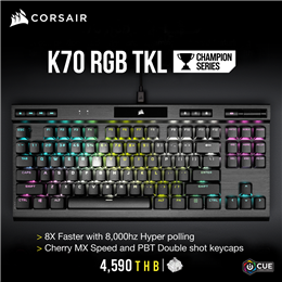 CORSAIR K70 TKL RGB RAPIDFIRE  ( คีย์ ENG )