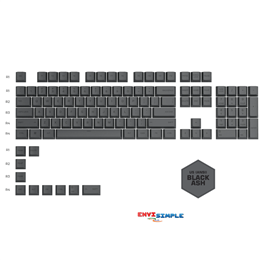 Glorious GPBT Keycaps 114 Key (BLACK)