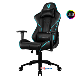 ThunderX3 RC3 HEX RGB Lighting Gaming Chair - Black/Cyan 