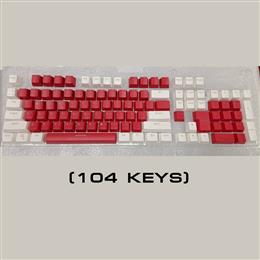 keycap /Doubleshot/OEM PROFILE/ไฟลอด/104 ภาษาไทยปุ่ม /RED white 