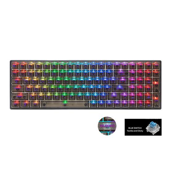 Nubwo X38 Mechanical SW BT/Wireless Gaming Keyboard Blue SW / ตัวอักษรคีย์แคปสีม่วง
