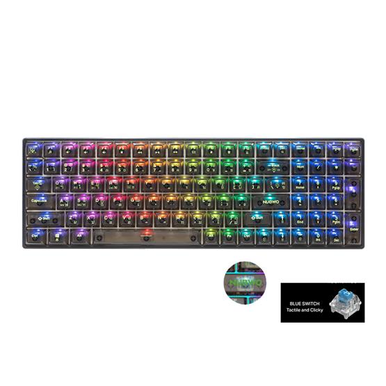 Nubwo X38 Mechanical SW BT/Wireless Gaming Keyboard Blue SW / ตัวอักษรคีย์แคปสีเขียว
