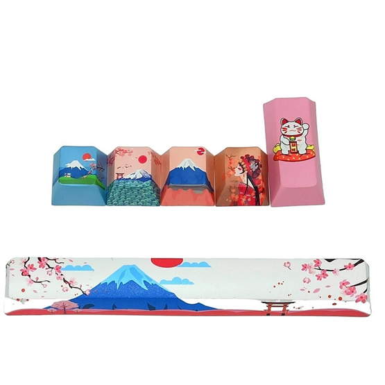 Set Keycap PBT /  Fuji +แมวชมพู
