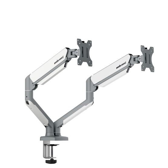 Andaseat Ergonomic Dual Monitor Arm Stealth Duo / White