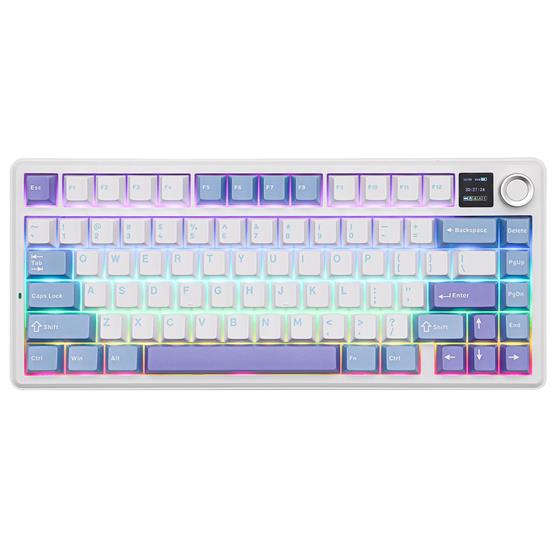 AULA F75 MAX (WHITE/BLUE/PURPLE) 3IN1 WIRELESS [REAPER SWITCH] (EN/TH) 