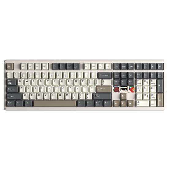AULA F108PRO V2 (BEIGE/COFFEE/DRAK GRAY) 3IN1 WIRELESS (PANDA SWITCH) (EN/TH)