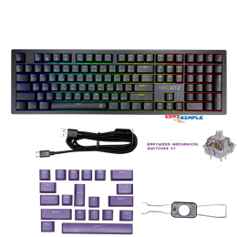 NUBWO X37 NECRITZ (BLACK) (GRAYWOOD SWITCH - RGB LED - EN/TH) 