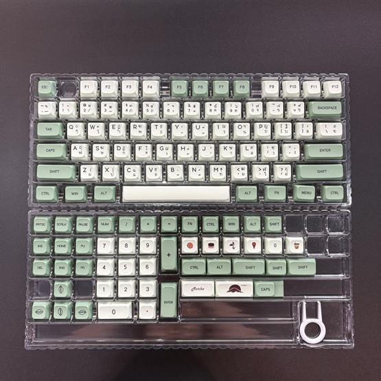 Matcha Green Tea  Keycap Set ปุ่มคีย์บอร์ด PBT Dye-subbed 123 คีย์  /XDA PROFILE  / ภาษาไทย 