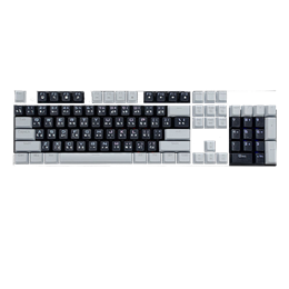 keycap /Doubleshot/ไฟลอด/104 ภาษาไทยปุ่ม Black Grey