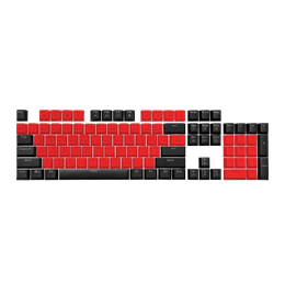 keycap /Doubleshot/ไฟลอด/104 ภาษาไทยปุ่ม /Red Black