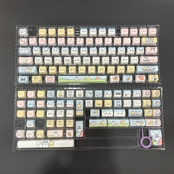 ปุ่มคีย์บอร์ด แมว Chiiwaka  /PBT /  MOA PROFILE 132 คีย์/ ENG