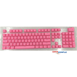 keycap PBT/Doubleshot/ไฟลอด/106 ภาษาไทยปุ่ม (สี ชมพู)
