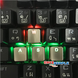 Keycap WASD Metalcaps Silver Keys Keycap Set