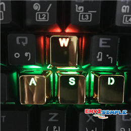 Keycap WASD Metalcaps Gold Keys Keycap Set