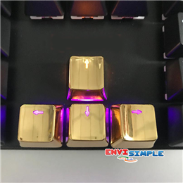 Keycap Arrow  Metalcaps Gold Keys Keycap Set