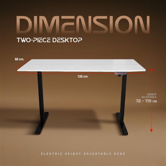 AMO DESIGN XONE GAMING DESK/ 120*60 หน้าโต๊ะขาว ขาดำ