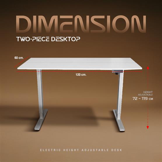 AMO DESIGN XONE GAMING DESK/ 120*60 หน้าโต๊ะขาว ขาขาว 