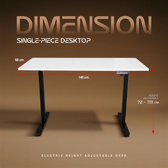 AMO DESIGN XONE GAMING DESK/ 140*60 หน้าโต๊ะขาว ขาดำ