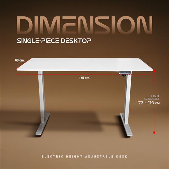 AMO DESIGN XONE GAMING DESK/ 140*60 หน้าโต๊ะขาว ขาขาว 