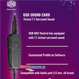Cooler master usb virtual 7.1 channel sound adapter 