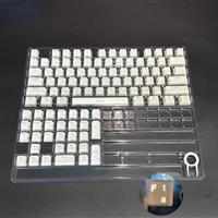 keycap /Doubleshot/ไฟลอด/OEM PROFILE /106 ภาษาไทยปุ่ม (สีขาว)