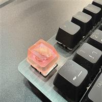 keycap เรซิ่น สีชมพู S1 (โปรงแสง) PBT